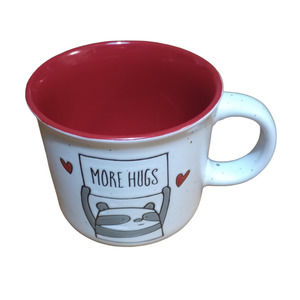 Sheffield Home More Hugs Panda Hearts Valentine's Day Soup Coffee Mug 16OZ NWD